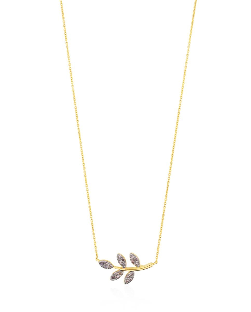 Colar Gem Power de Ouro Amarelo com Diamantes Branco-1
