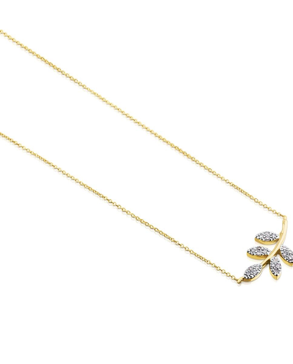 Colar Gem Power de Ouro Amarelo com Diamantes Branco-3