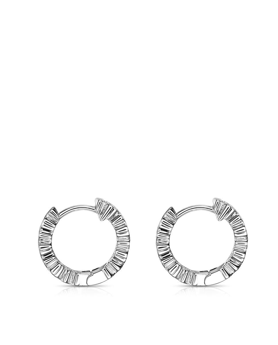 Brincos Icon Gems de Ouro Amarelo e Branco com Diamantes Branco-2