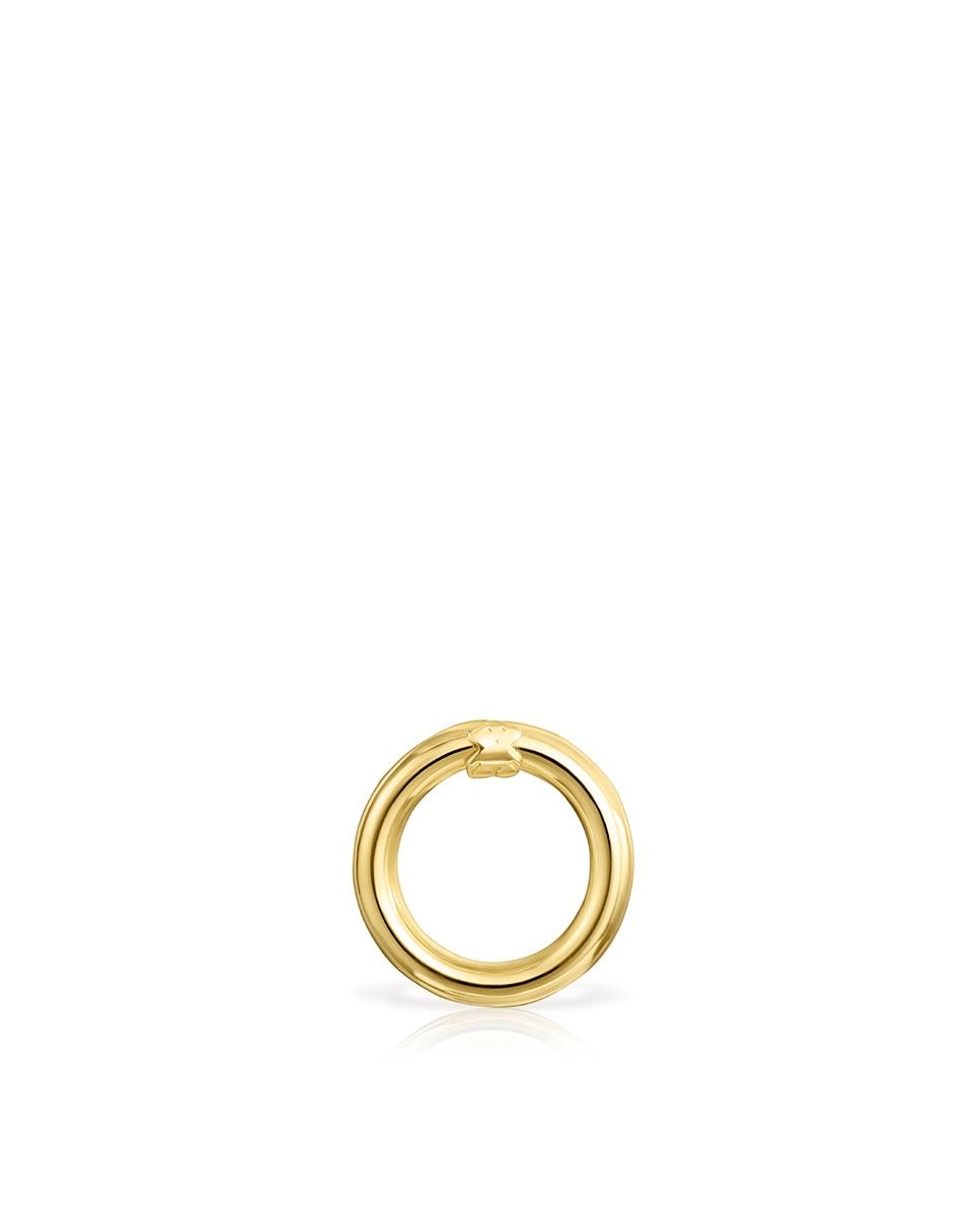 Pendente Pequeno Hold Banhado a Ouro de 18 Kt Sobre Prata com Urso Dourado-1