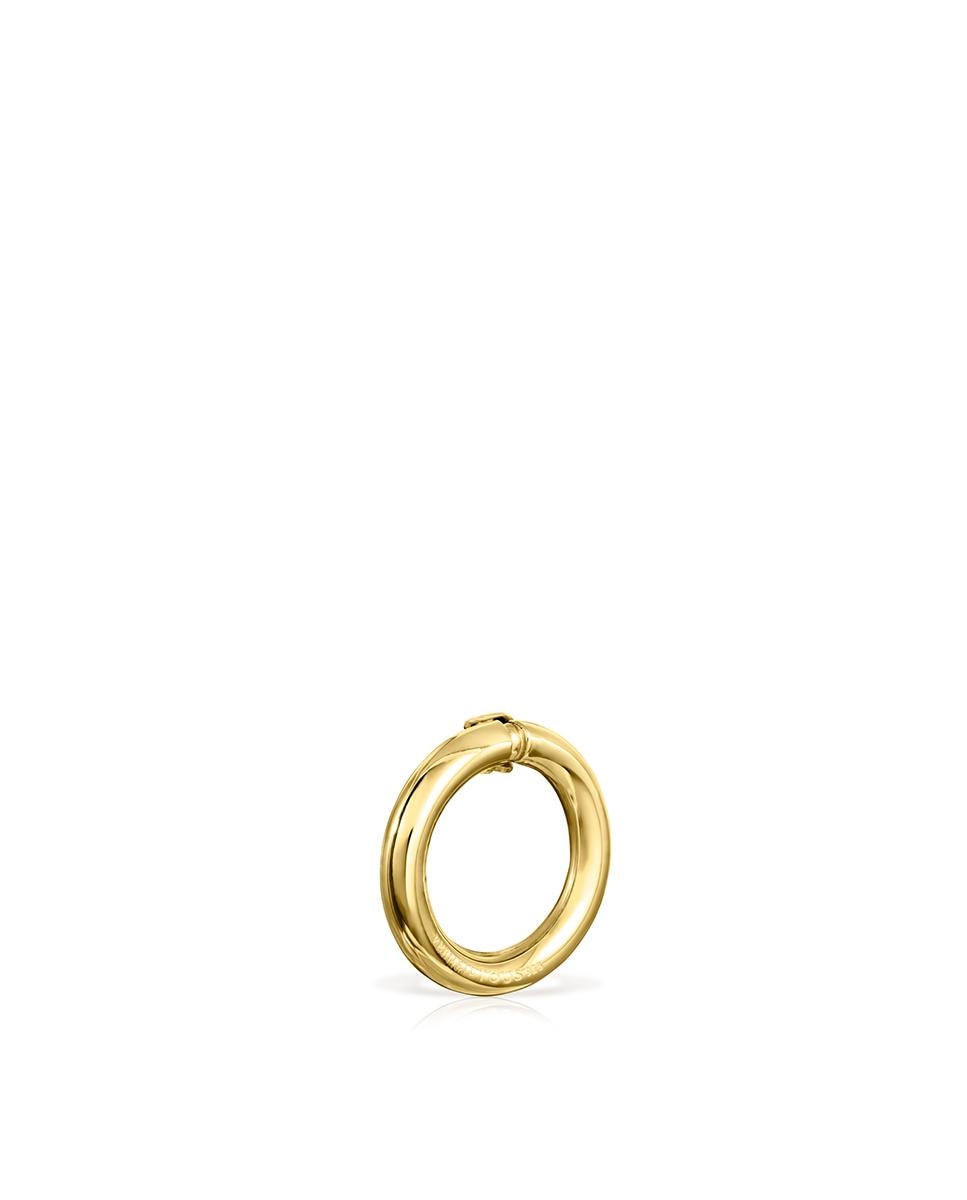 Pendente Pequeno Hold Banhado a Ouro de 18 Kt Sobre Prata com Urso Dourado-3