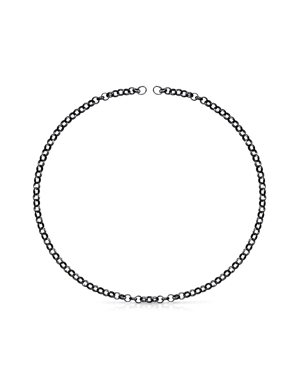 Corrente Hold de Prata Dark Silver Cinzento-1