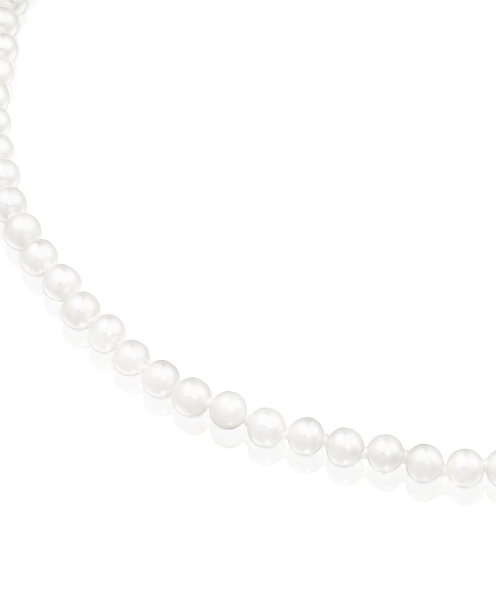 Colar Hold de Pérolas e Prata Branco-3
