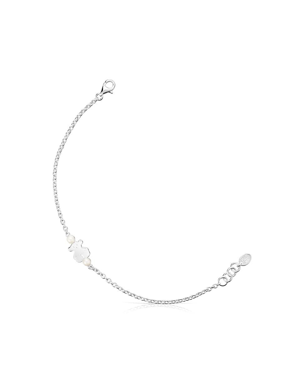 Pulseira Real Sisy em Prata com Pérolas Prata-1