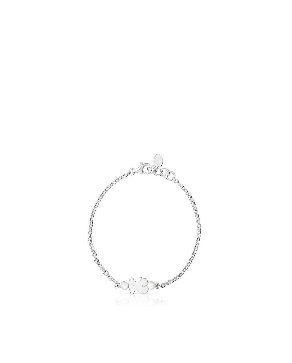 Pulseira Real Sisy em Prata com Pérolas Prata-2