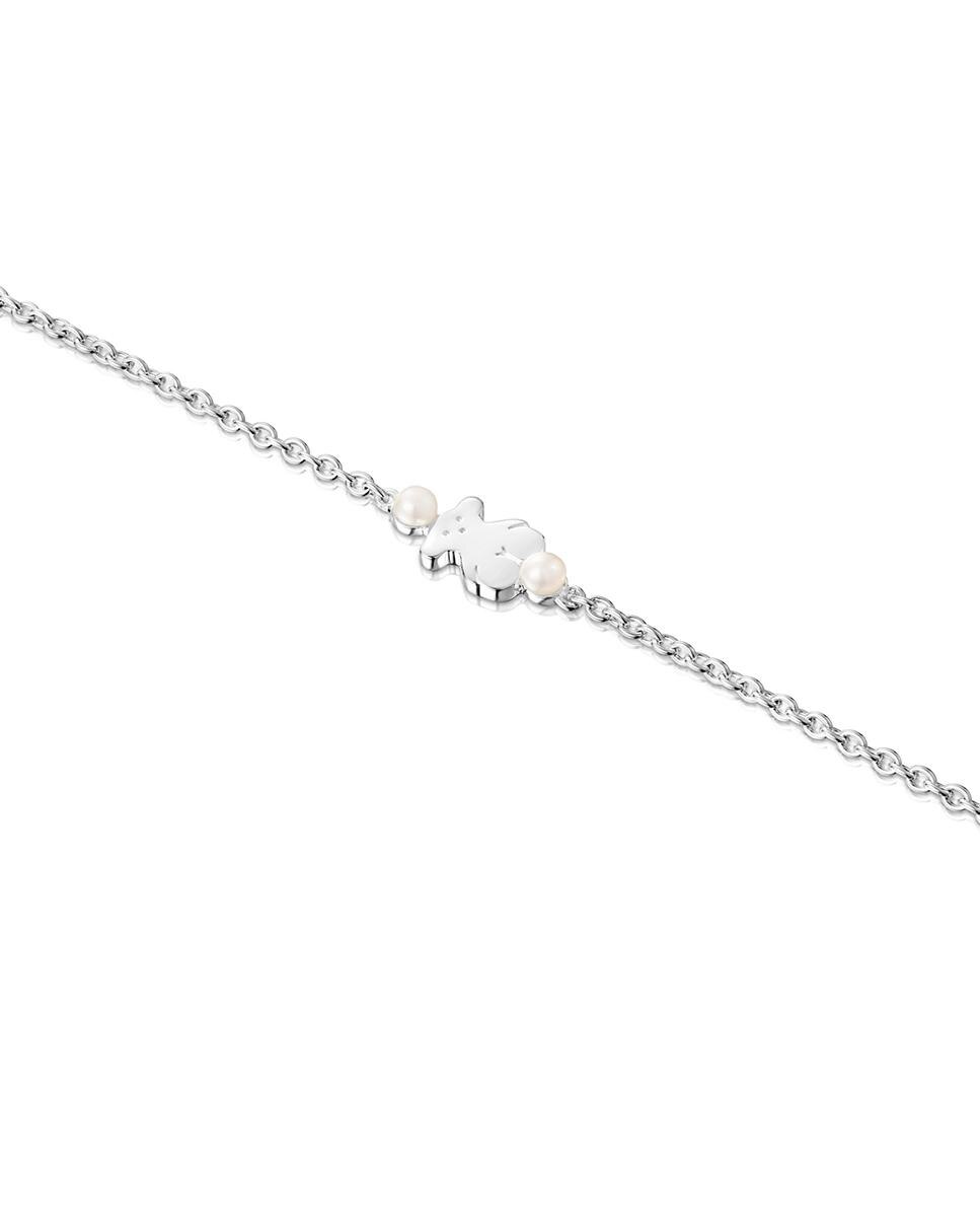 Pulseira Real Sisy em Prata com Pérolas Prata-3