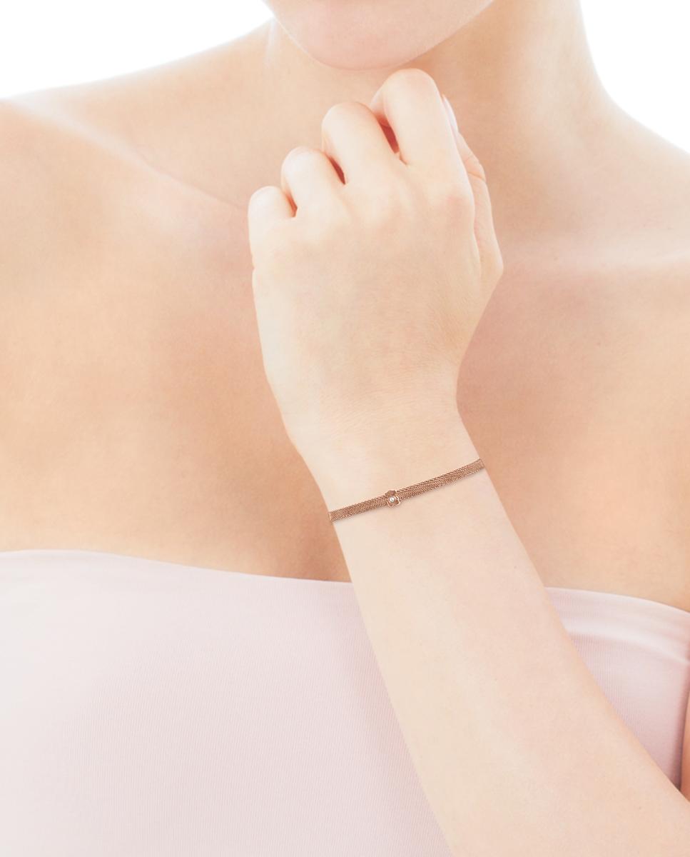 Pulseira Real Sisy em Prata Vermeil Rosa com Pérola Branco-4