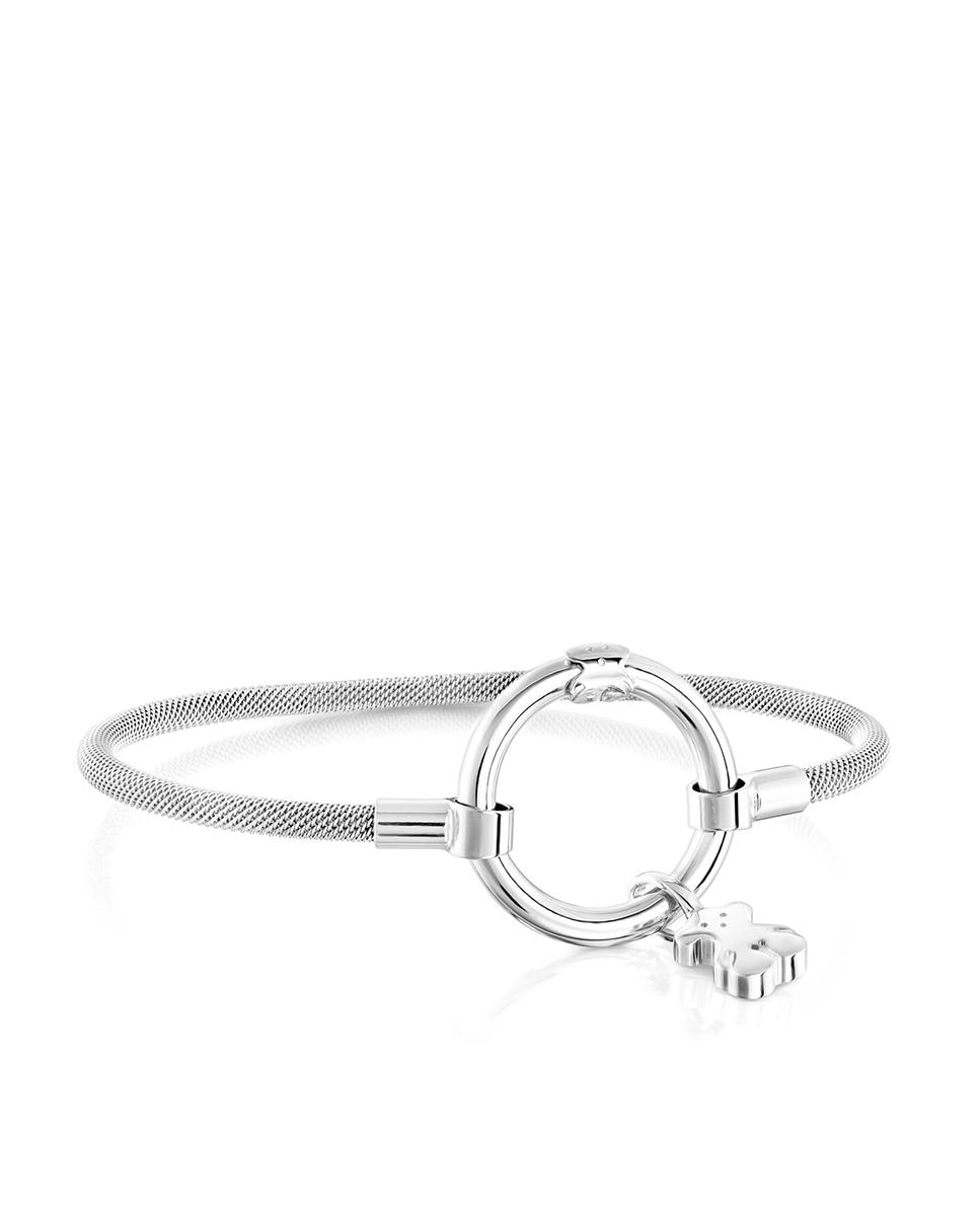 Pulseira de Corrente Hold de Prata e Aço Prata-1