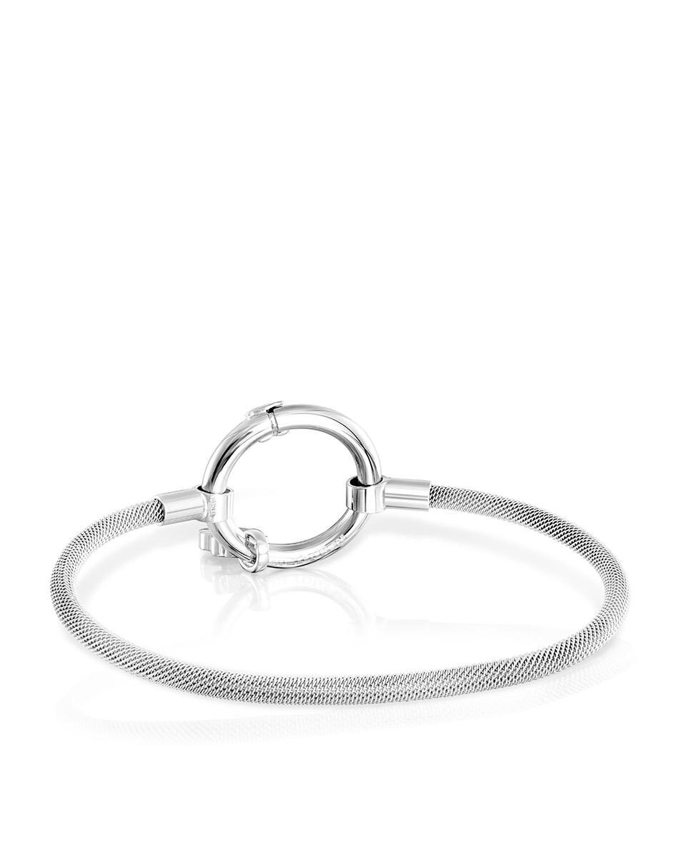 Pulseira de Corrente Hold de Prata e Aço Prata-3