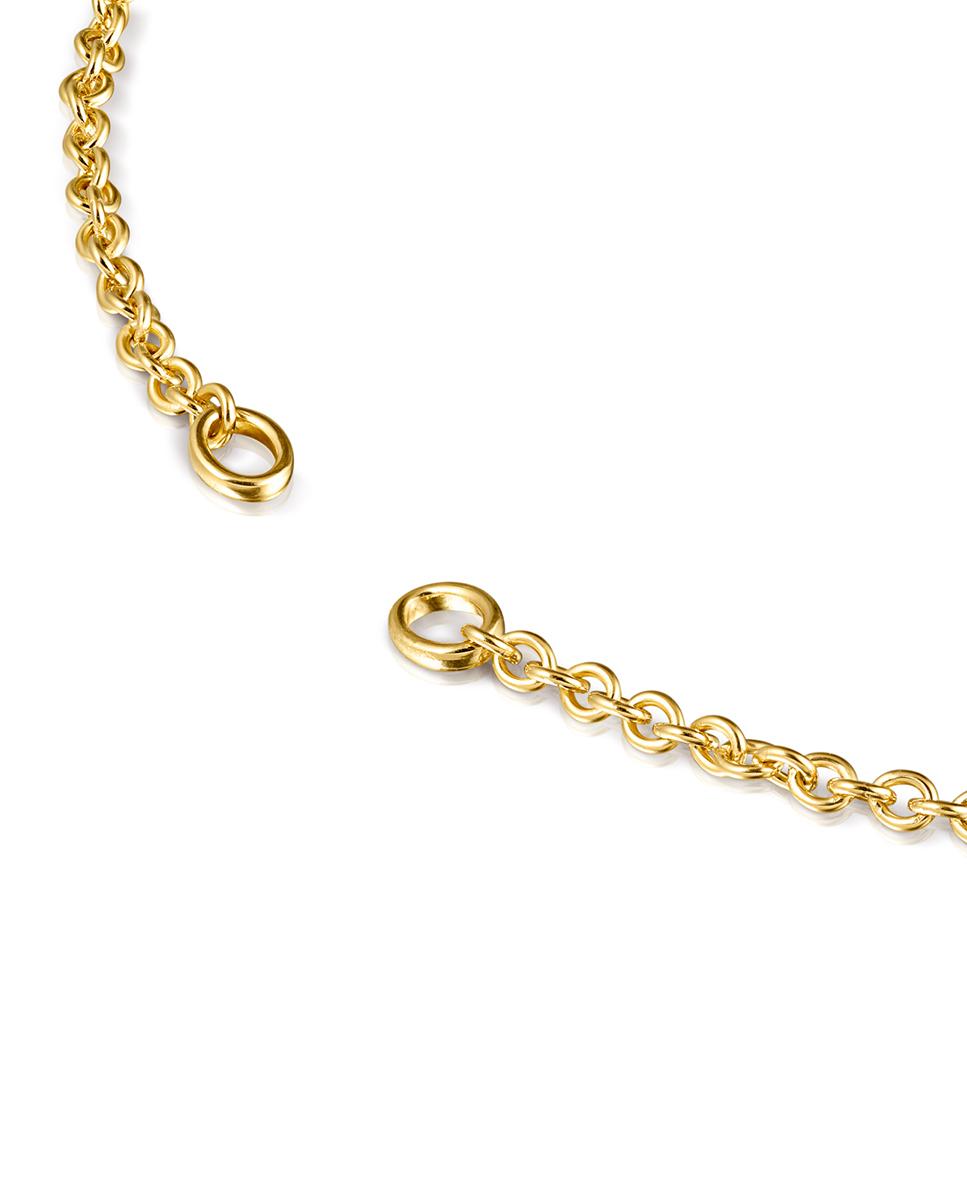 Corrente Hold Banhada a Ouro de 18 Kt Sobre Prata Dourado-3