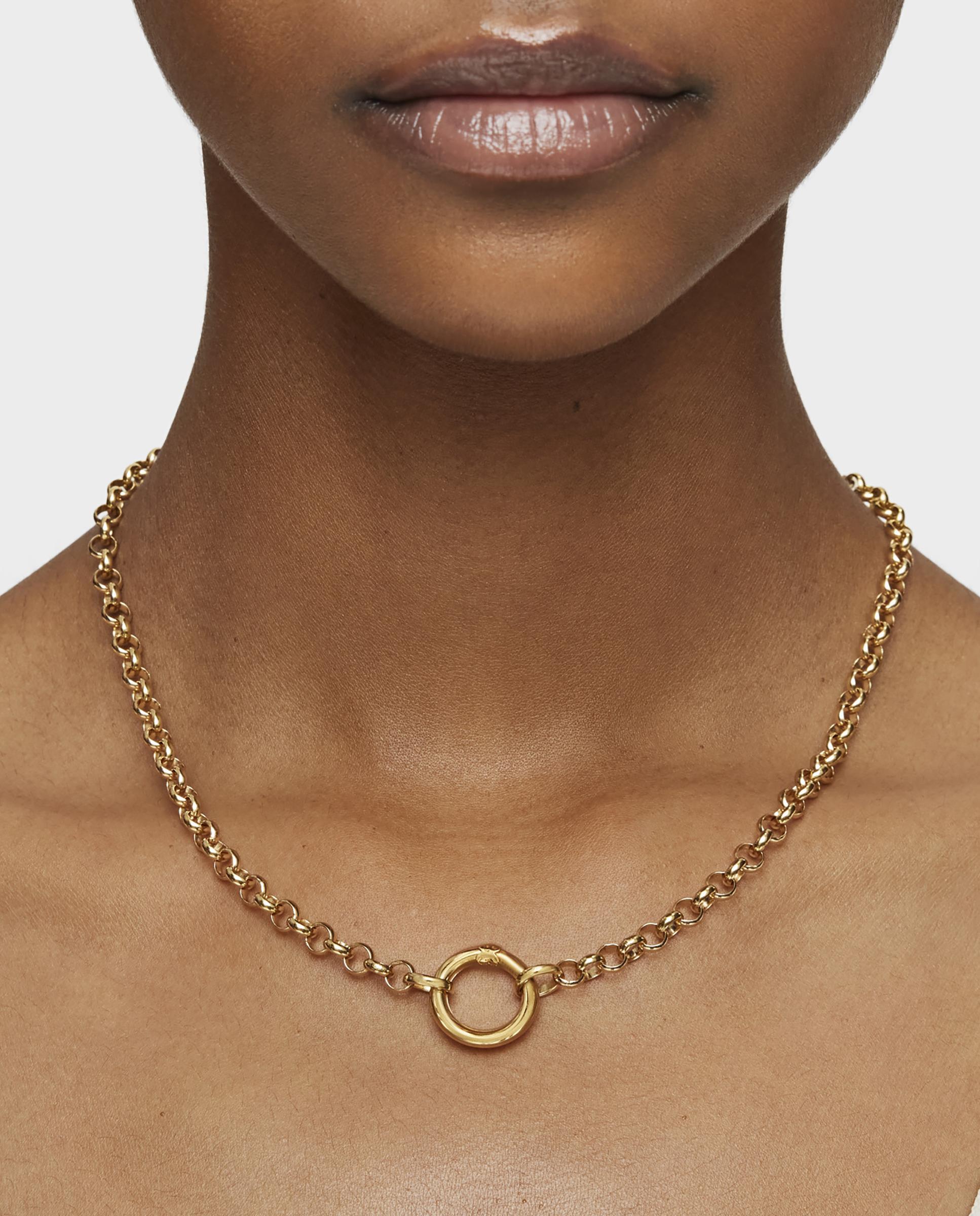 Gargantilha Hold de Prata Banhada em Ouro 18Kt Ouro-4