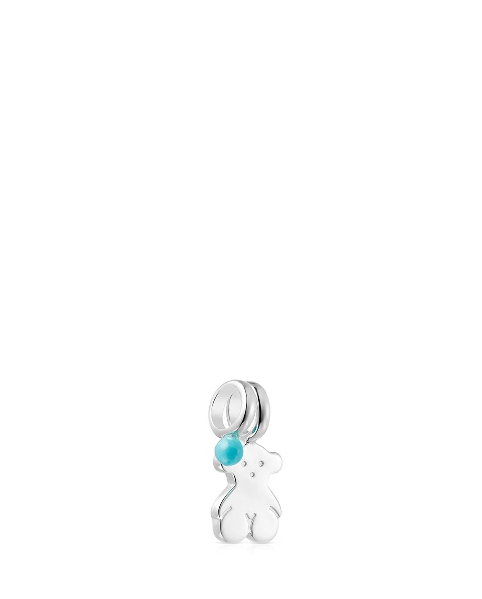 Set de Pendentes Sweet Dolls Urso de Prata e Howlita Azul-2