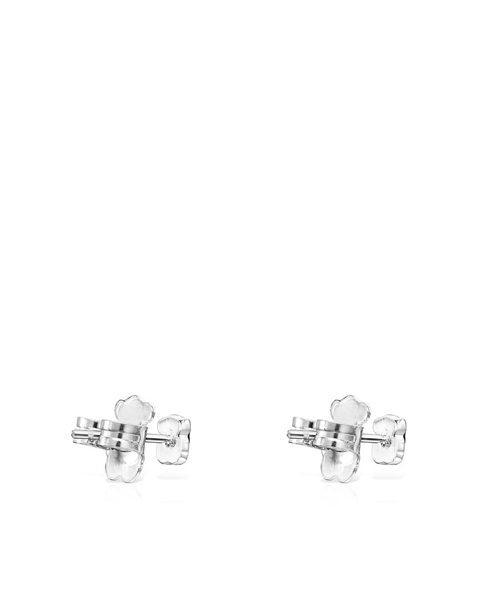 Brincos Onix Mini de Prata com Onix Preto-3