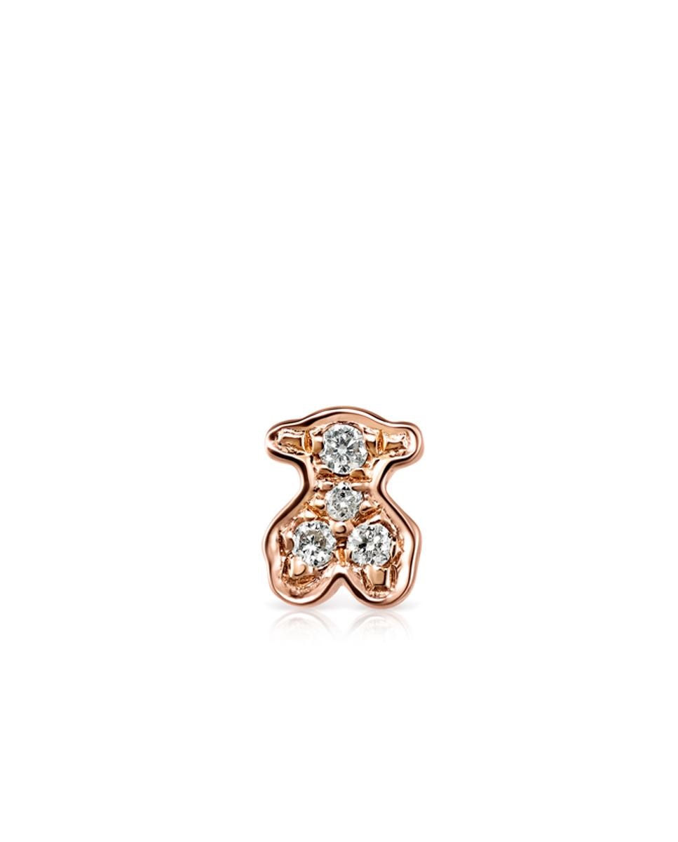Pendente Individual Les Classiques Urso de Ouro Rosa com Diamantes Branco-1