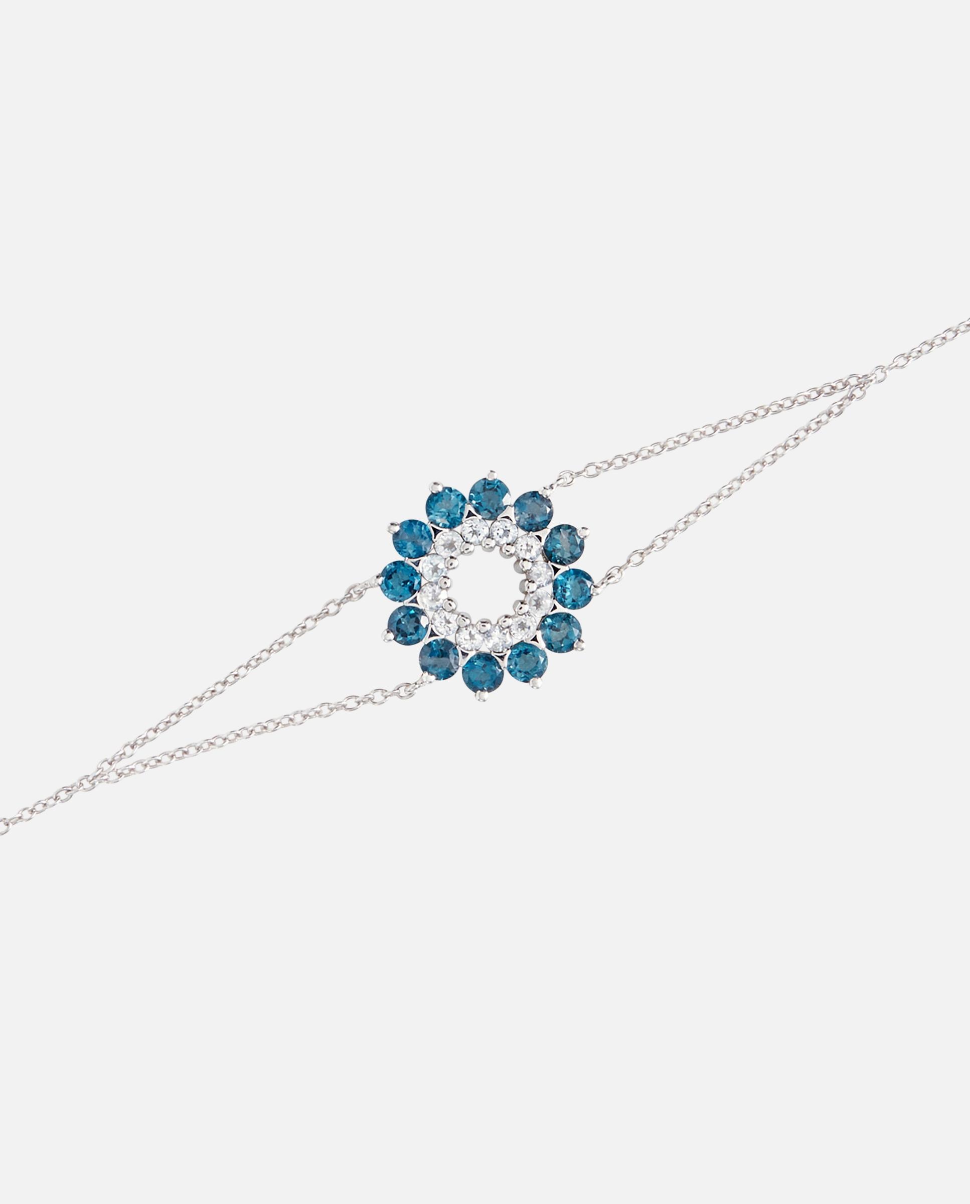 Pulseira Atelier de Ouro Branco com Topázios Azul-1