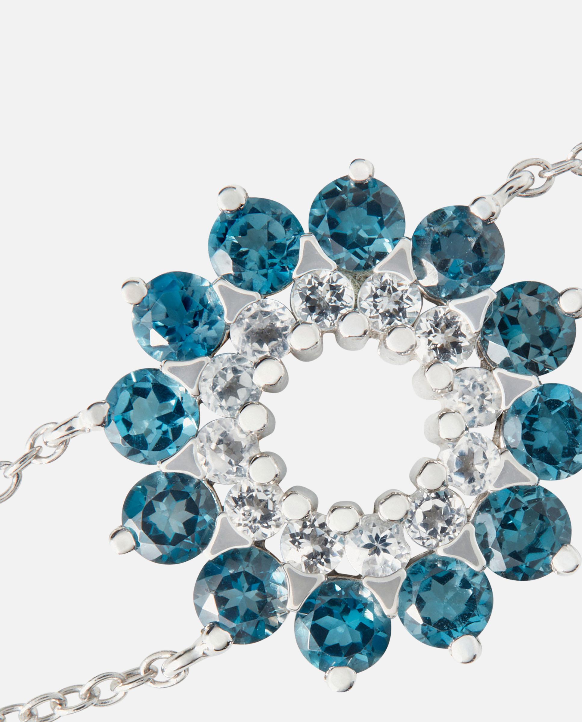 Pulseira Atelier de Ouro Branco com Topázios Azul-3
