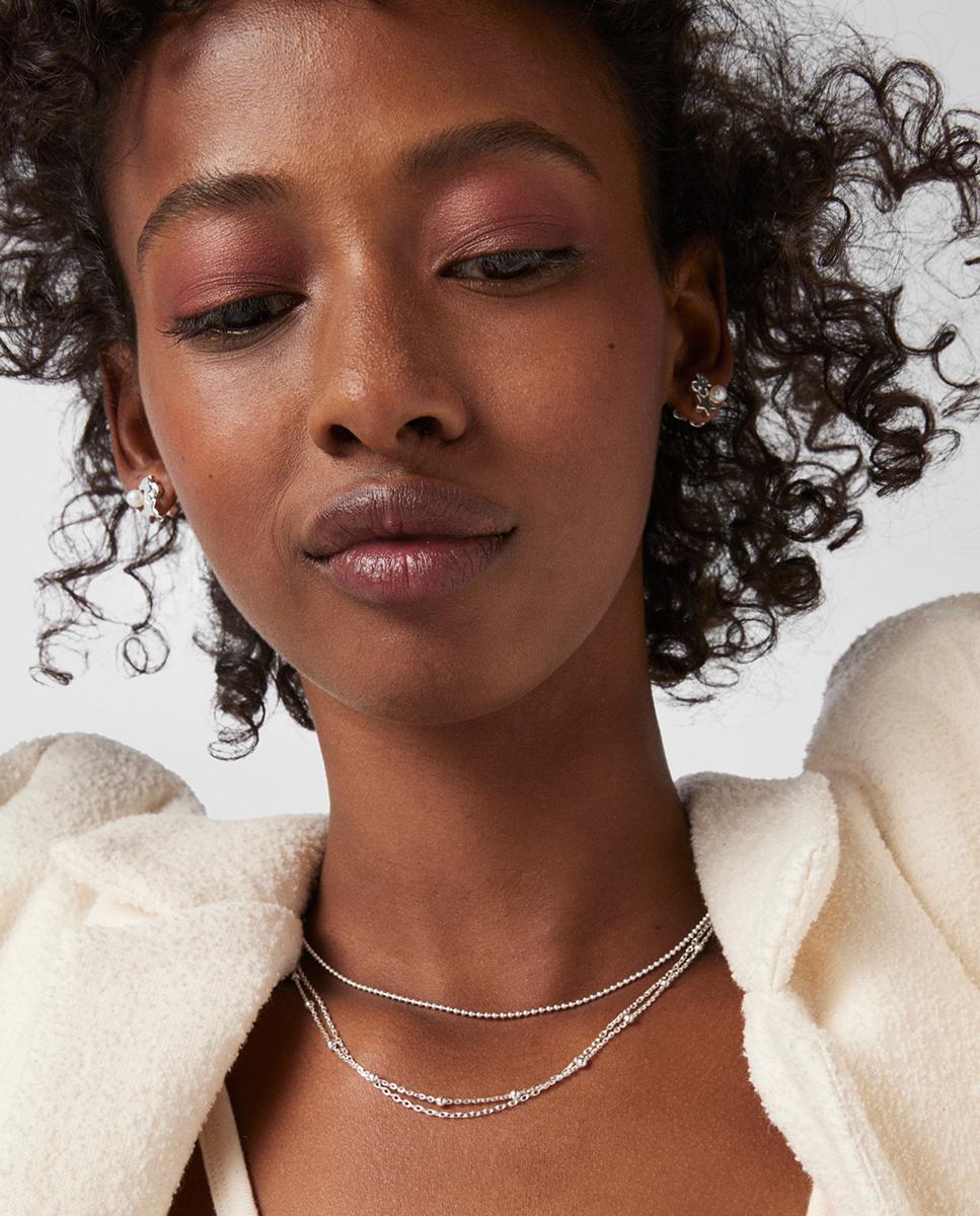 PENDIENTES LARGOS NOCTURNE DE PLATA CON 5