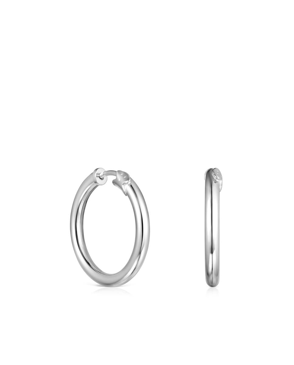 Brincos de Aro Basics de Prata com Fecho Criolla Prateado-1