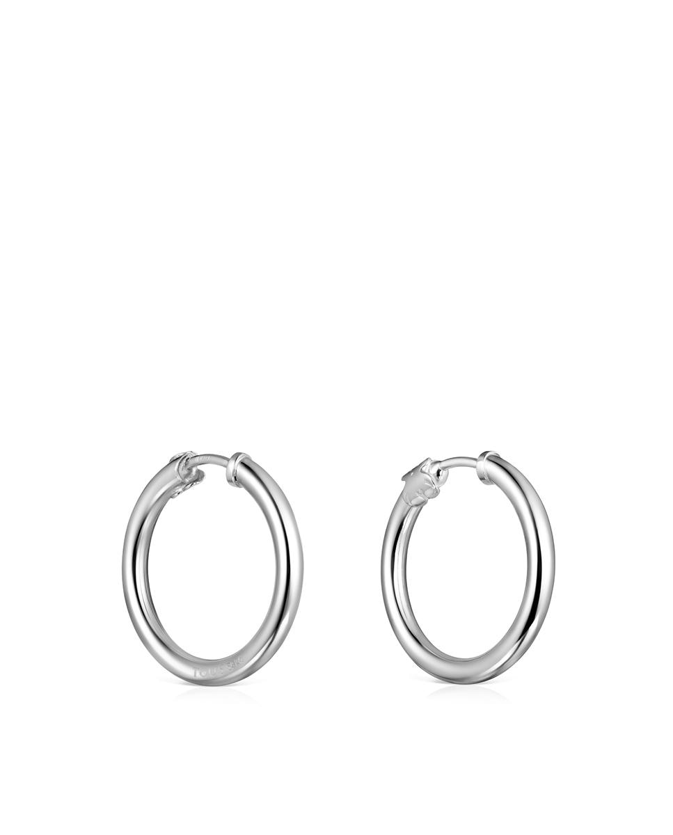 Brincos de Aro Basics de Prata com Fecho Criolla Prateado-3