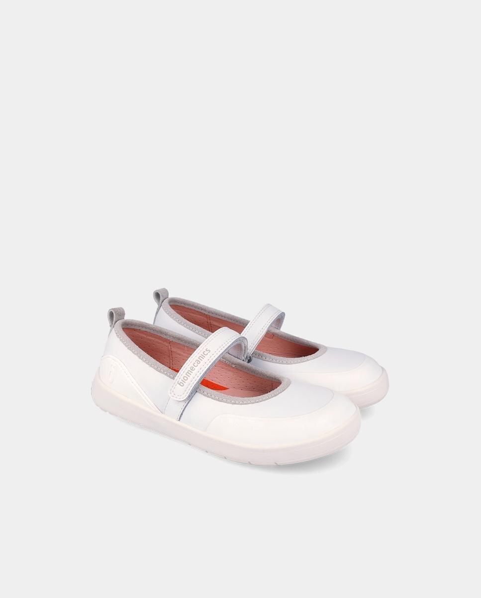 Merceditas de Pele com Velcro Biomecanics Branco-2