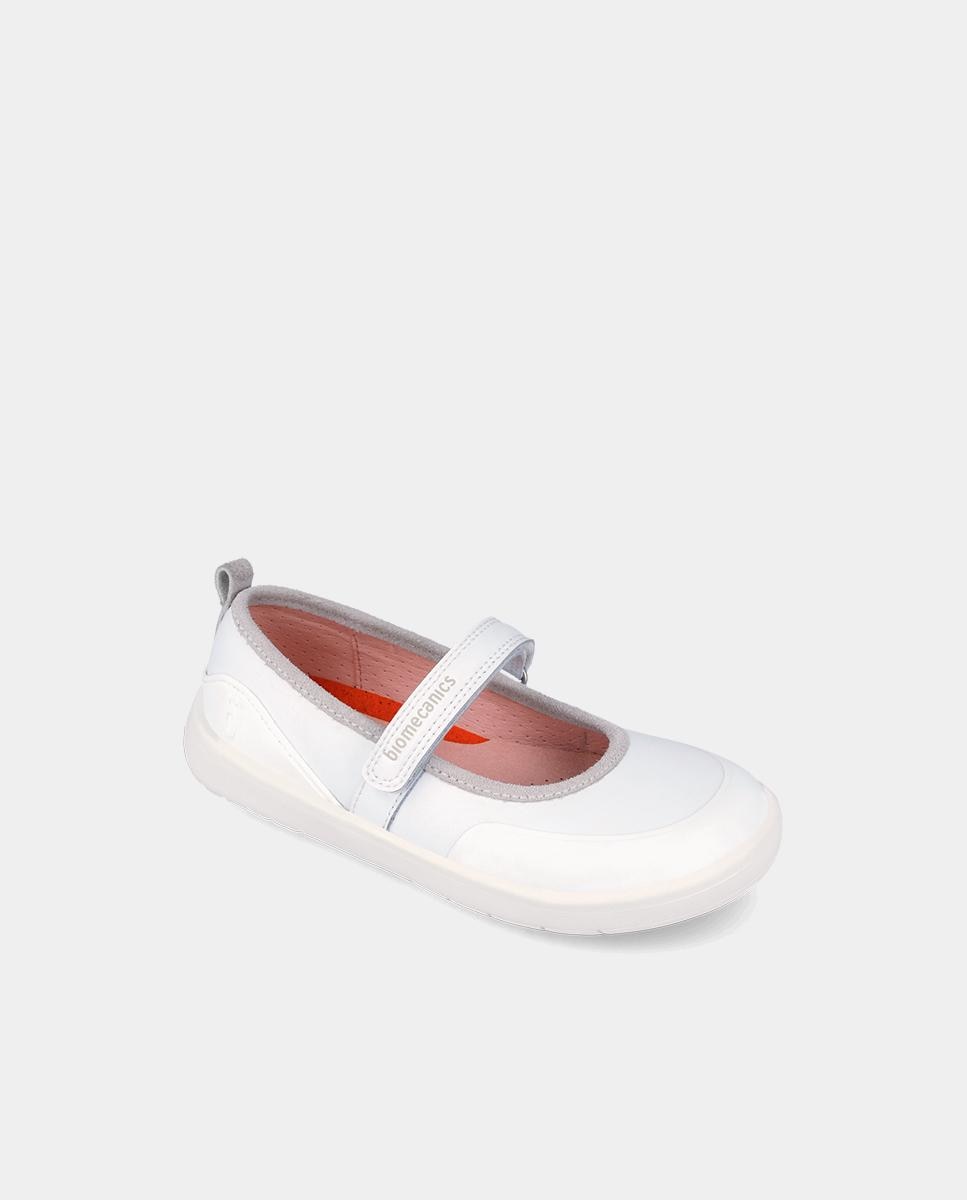 Merceditas de Pele com Velcro Biomecanics Branco-4