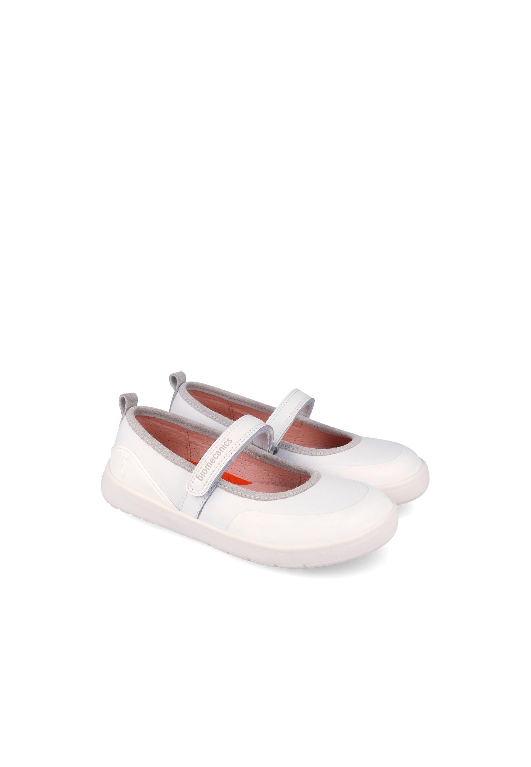 Merceditas de Pele com Velcro Branco-2