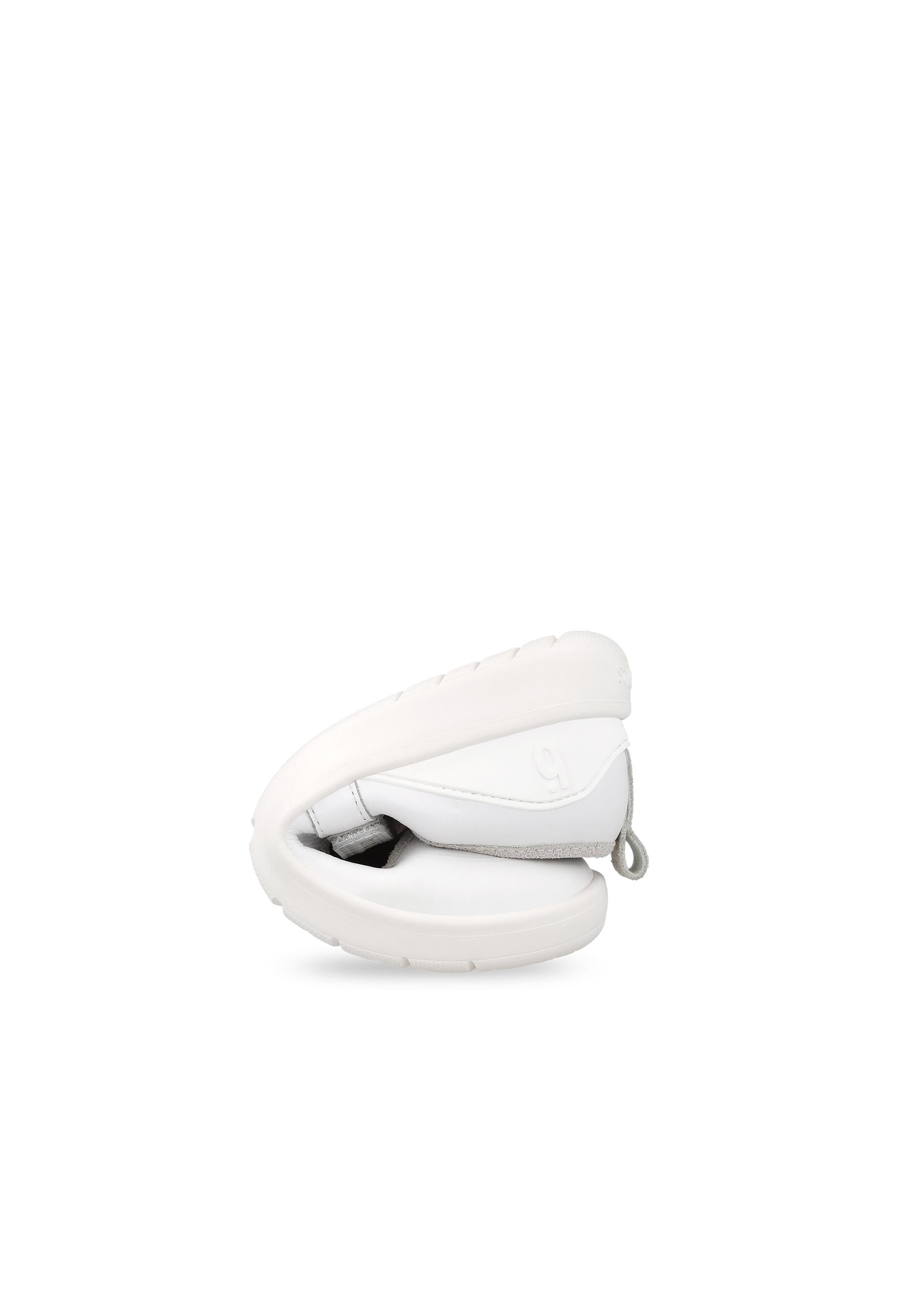 Merceditas de Pele com Velcro Branco-3