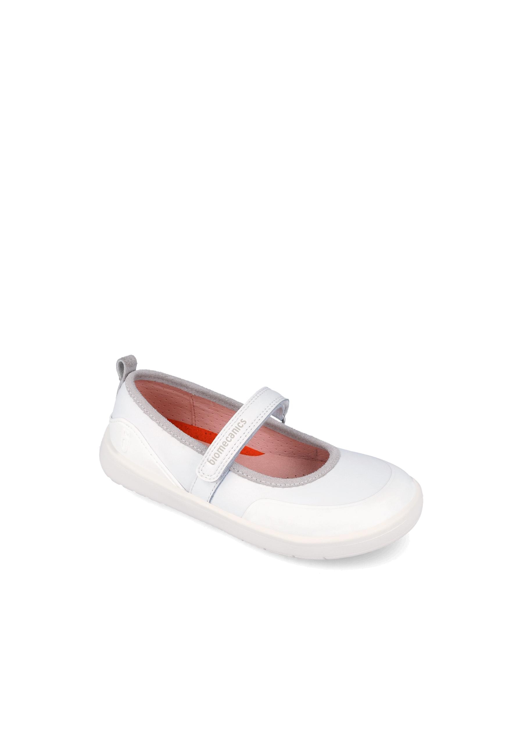 Merceditas de Pele com Velcro Branco-4