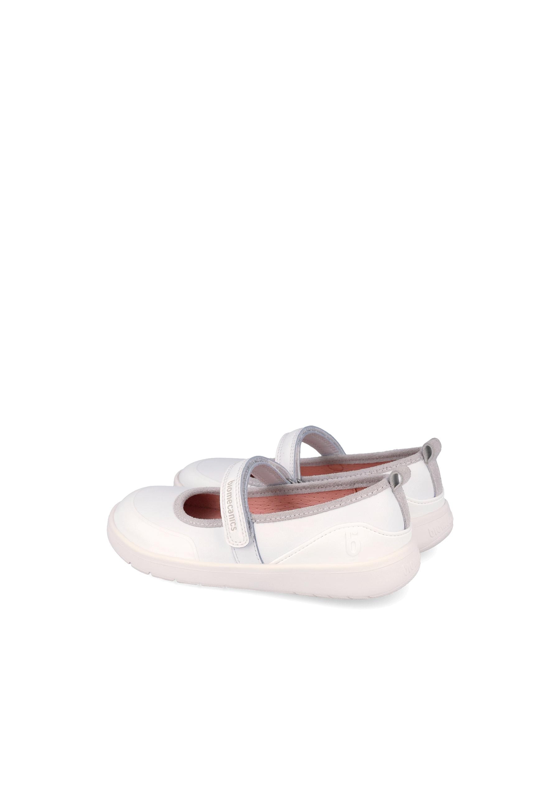 Merceditas de Pele com Velcro Branco-5