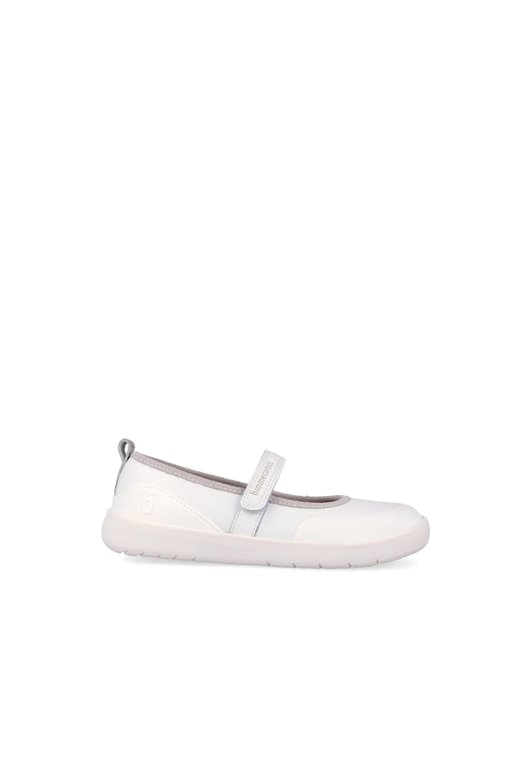 Merceditas de Pele com Velcro Branco-6