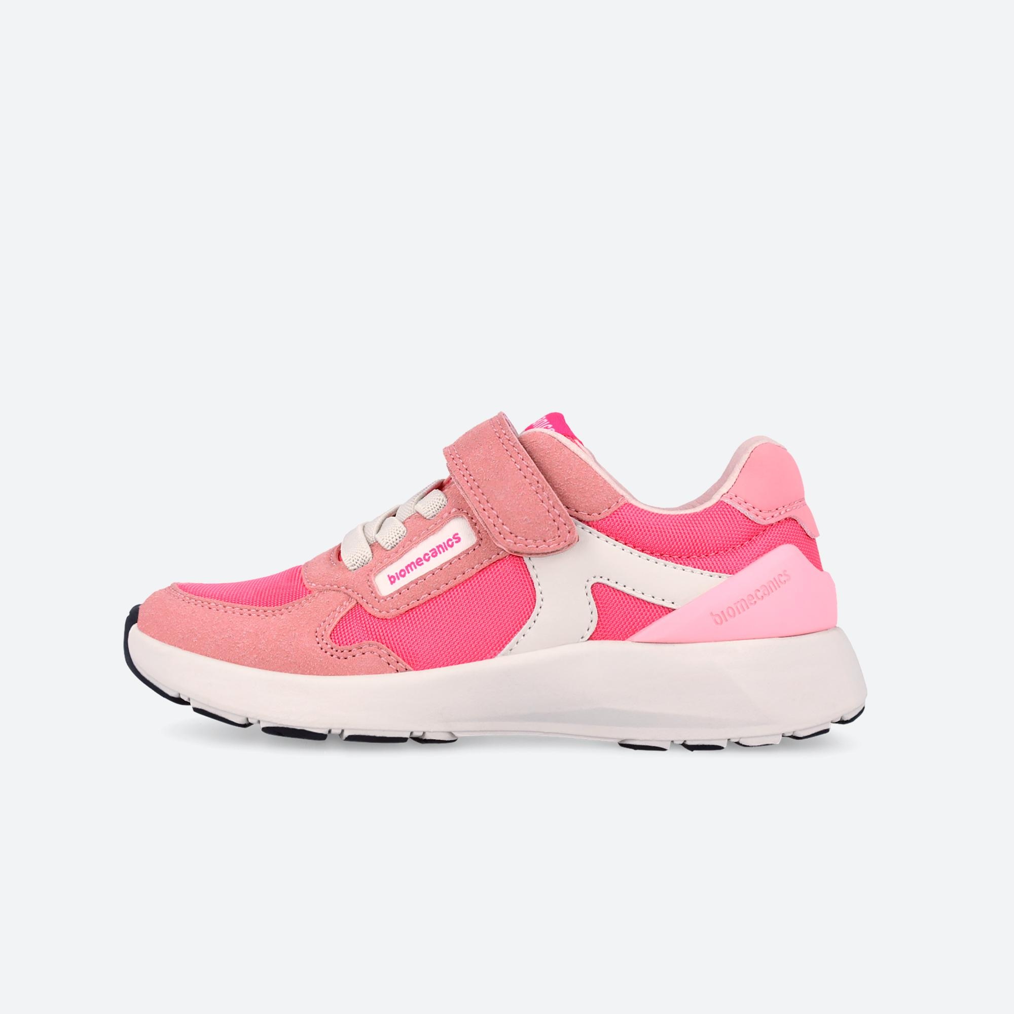 Sapatilhas Desportivas Infantil com Velcro Rosa / Branco-5