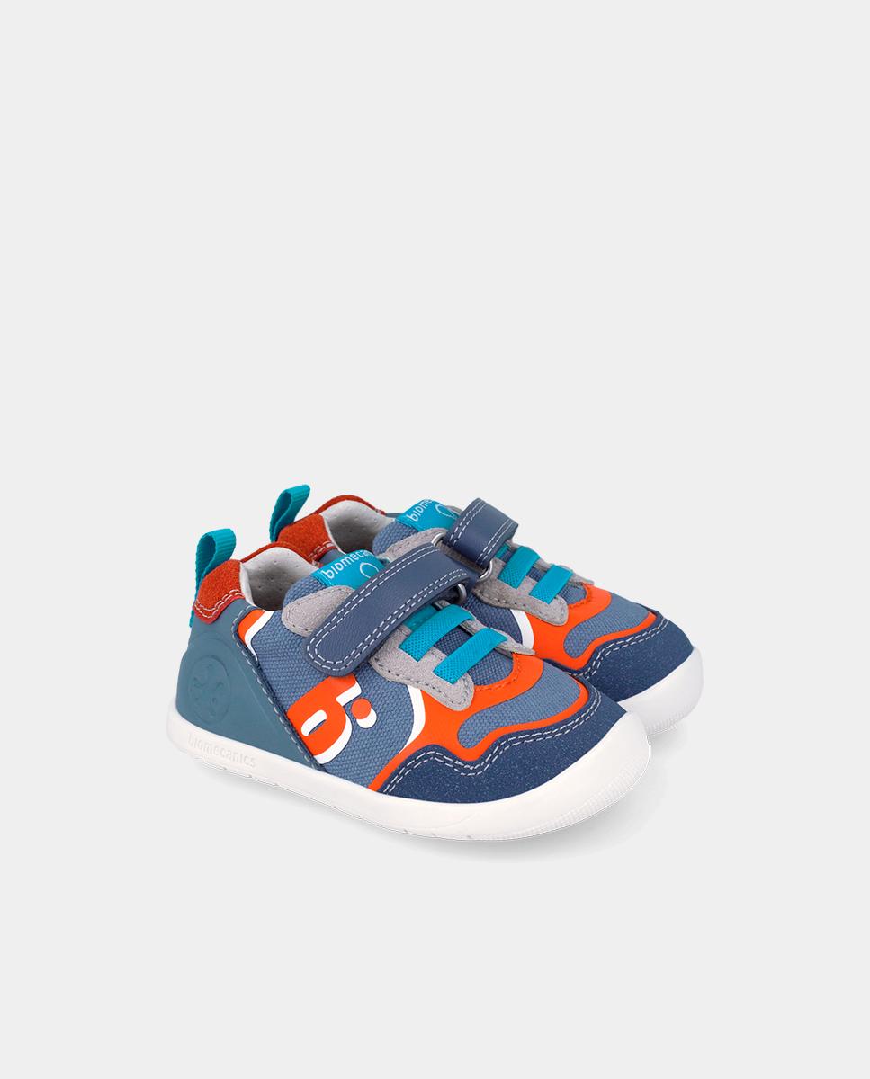 Sapatilhas Desportivas de Bebé Respeitosas com o Crescimento Natural Do Pé com Velcro Biomecanics Azul-2