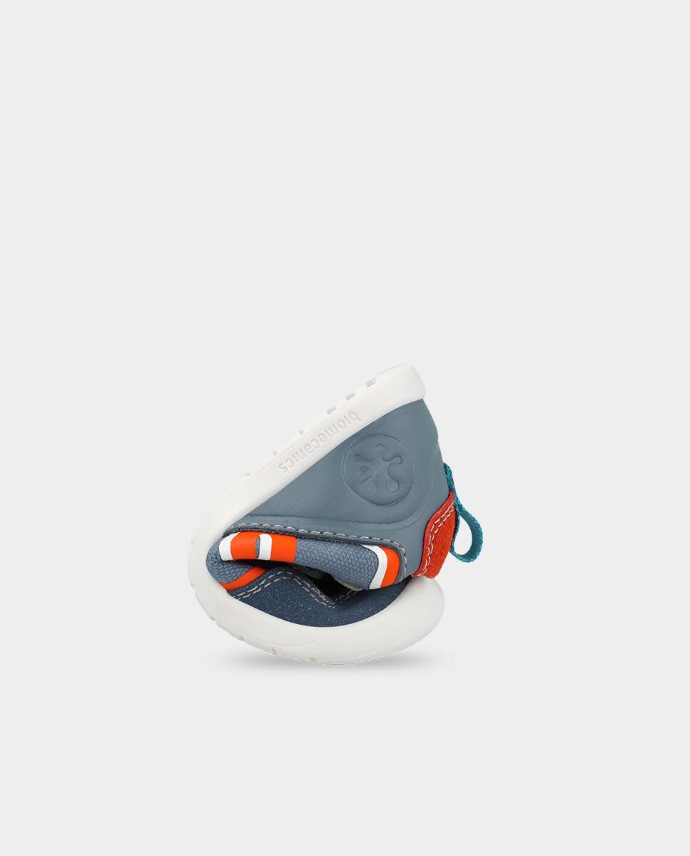 Sapatilhas Desportivas de Bebé Respeitosas com o Crescimento Natural Do Pé com Velcro Biomecanics Azul-3