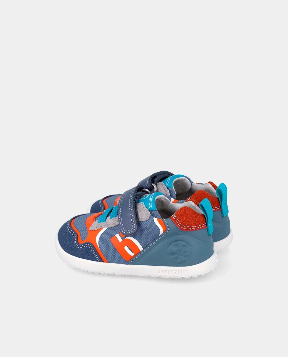 Sapatilhas Desportivas de Bebé Respeitosas com o Crescimento Natural Do Pé com Velcro Biomecanics Azul-5