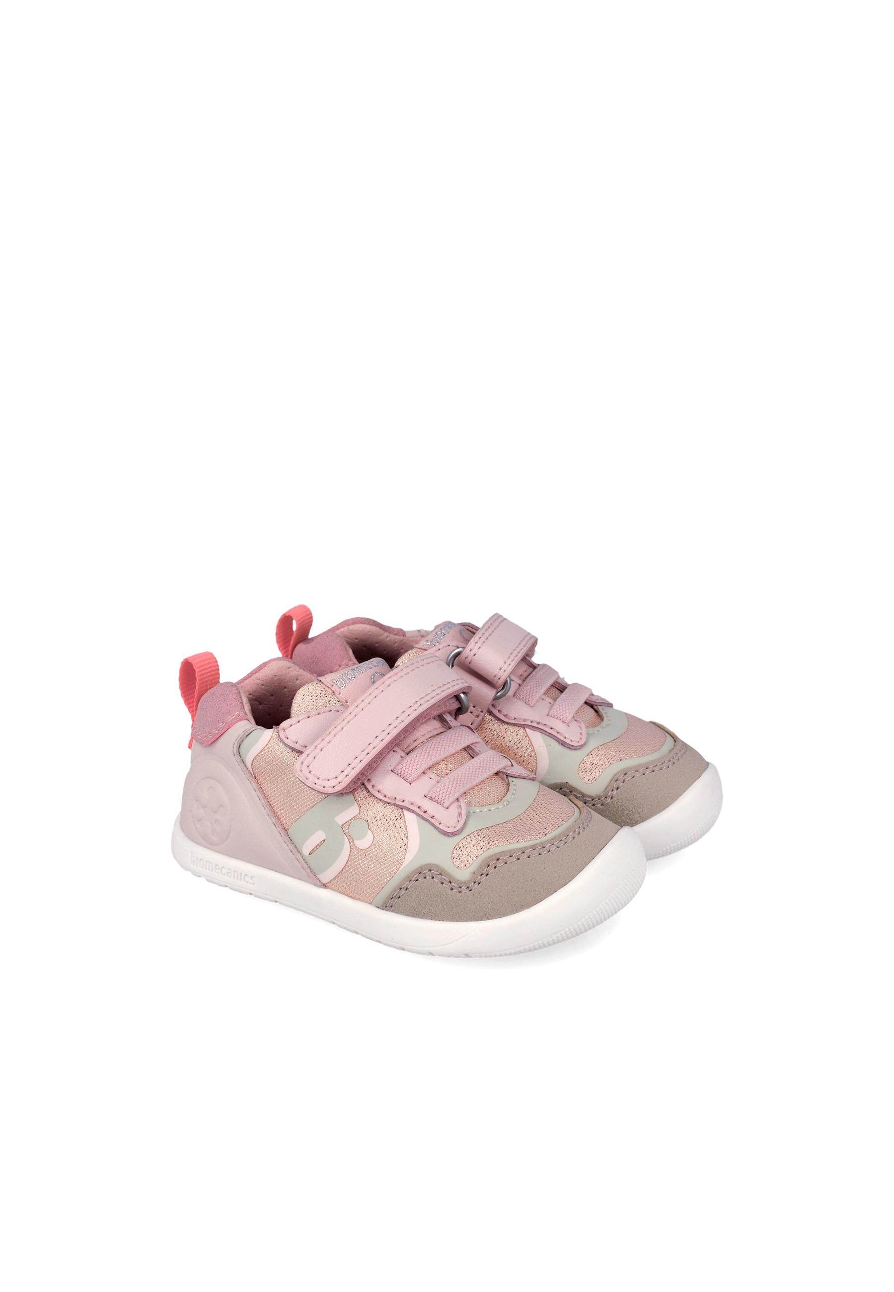 Sapatilhas Desportivas Respeitosas com o Crescimento Natural Do Pé com Velcro Biomecanics Rosa/Chocolate-2