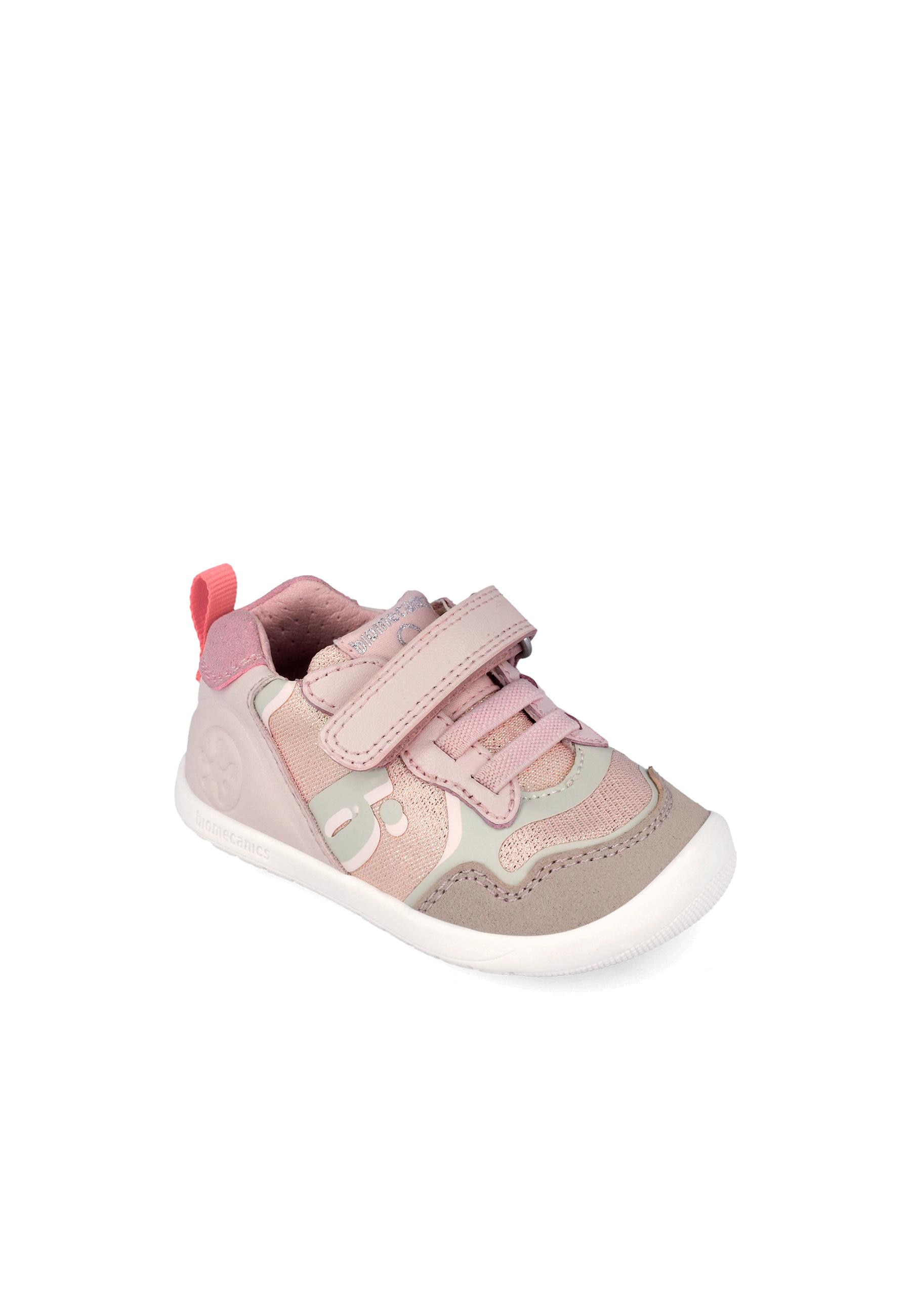 Sapatilhas Desportivas Respeitosas com o Crescimento Natural Do Pé com Velcro Biomecanics Rosa/Chocolate-4