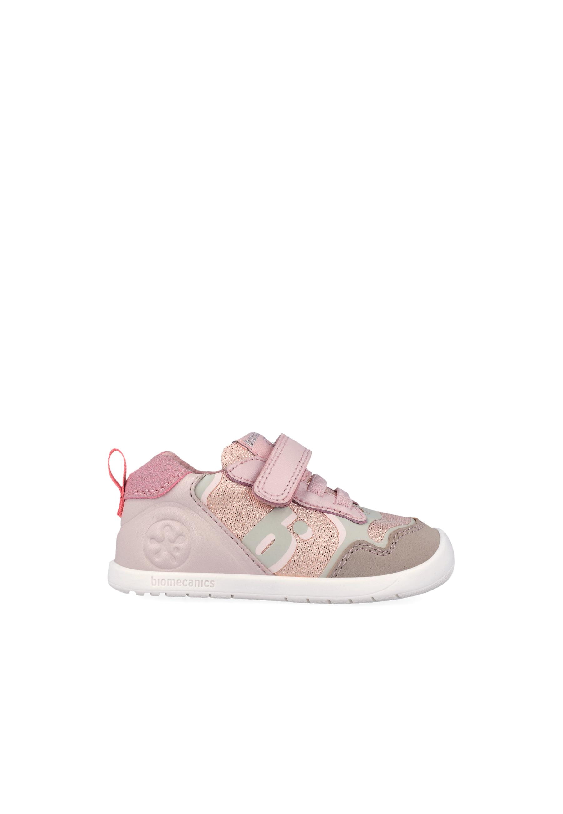 Sapatilhas Desportivas Respeitosas com o Crescimento Natural Do Pé com Velcro Biomecanics Rosa/Chocolate-6