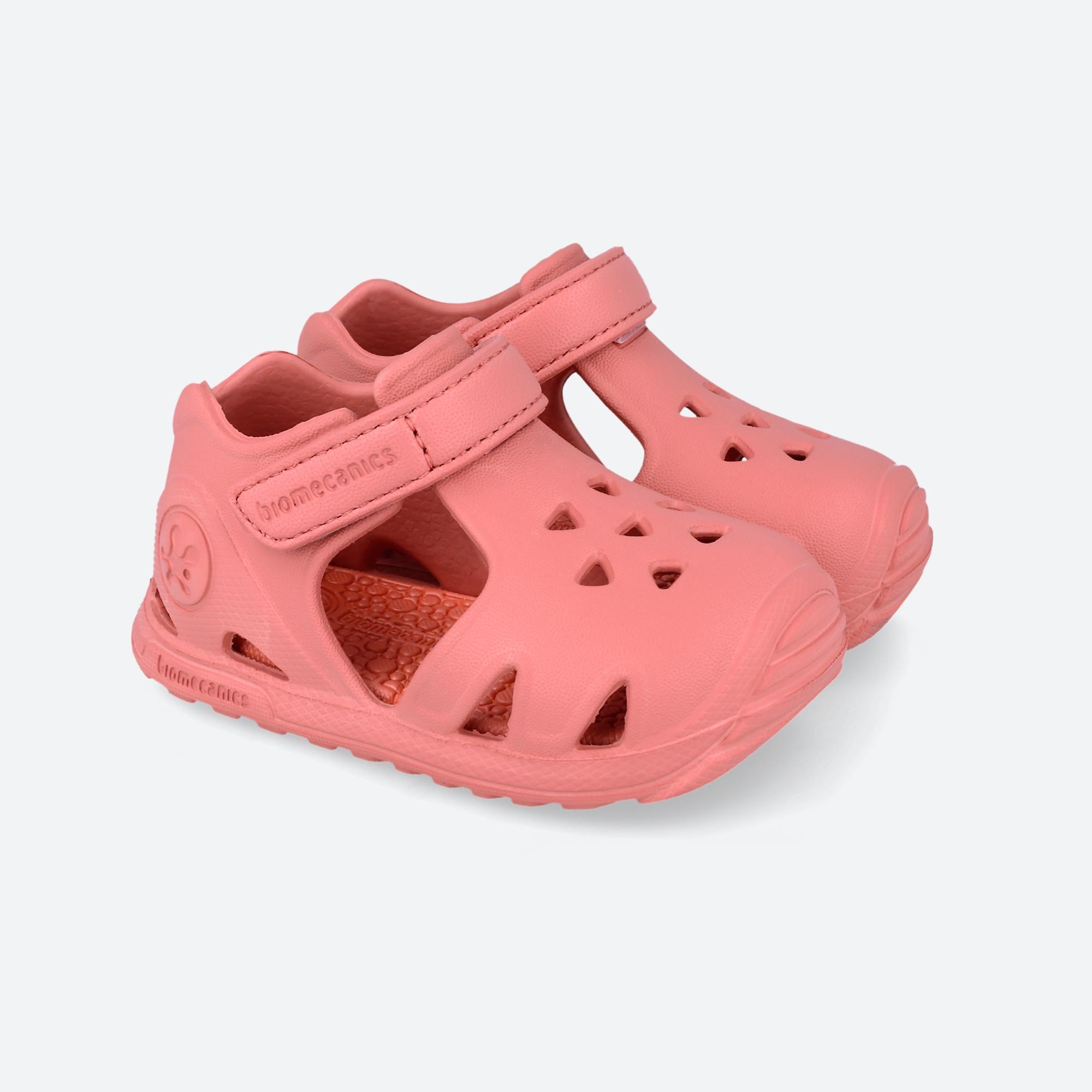 Sandálias para Bebé Fechadas com Velcro Fúcsia-2