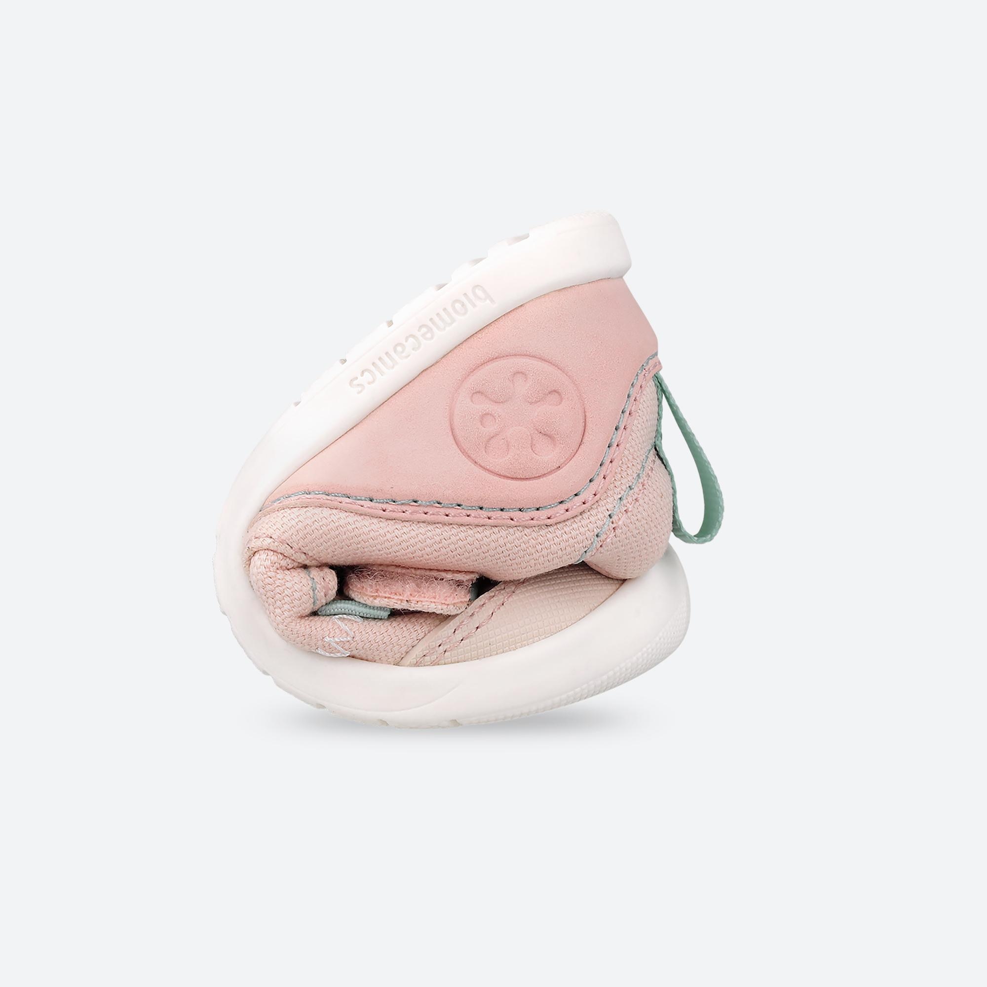 Sandálias de Bebés Respeituosas com o Crescimento Natural Do Pé com Velcro Biomecanics Rosa-claro-3