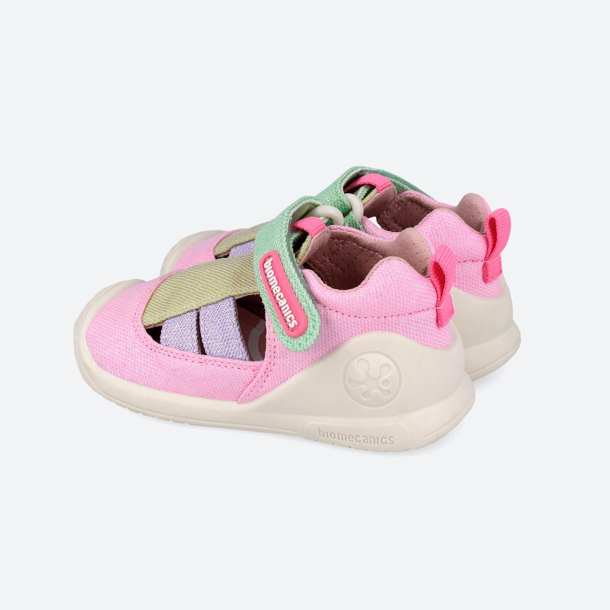 Sandálias para Bebé Fechadas com Velcro Biomecanics Rosa-claro-3