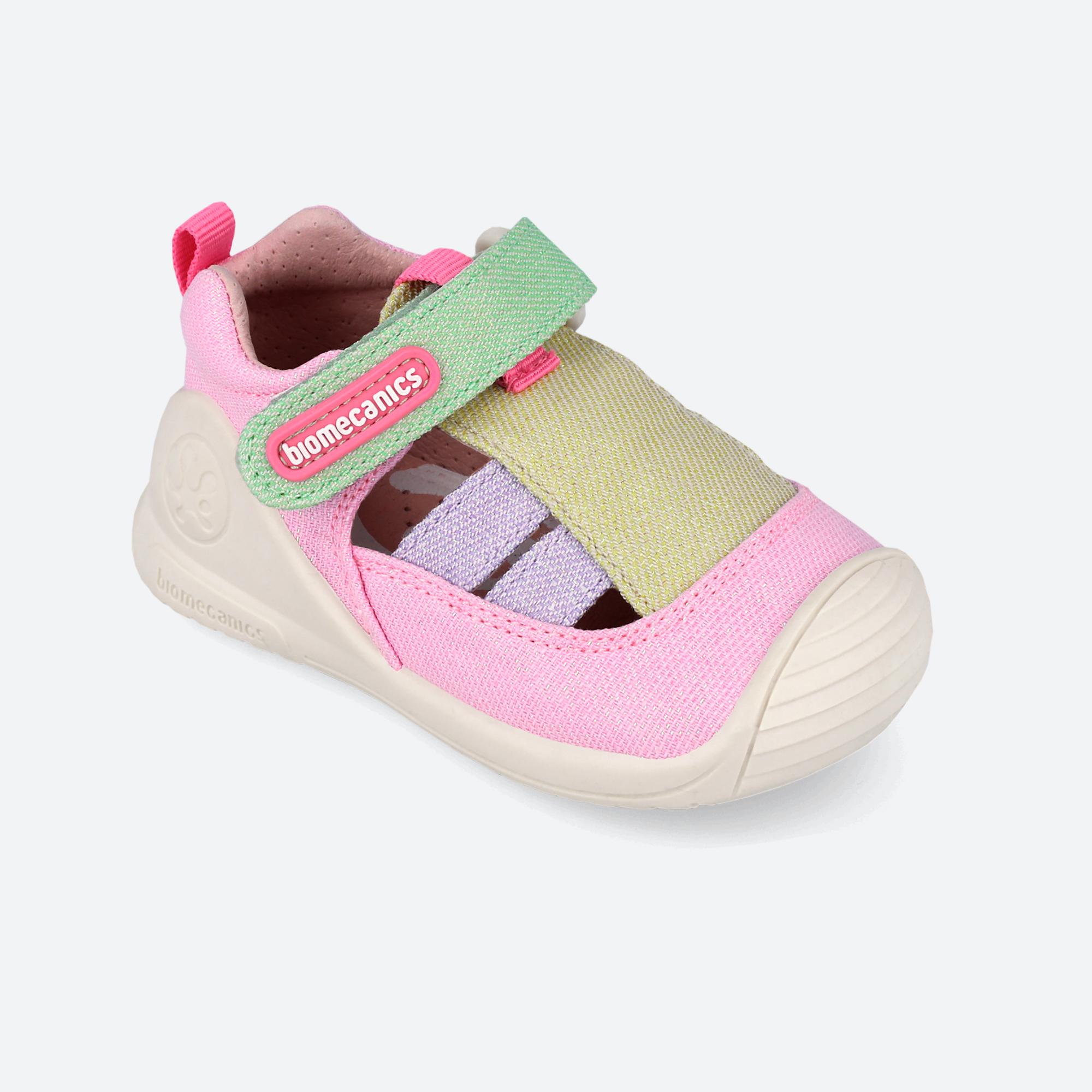 Sandálias para Bebé Fechadas com Velcro Biomecanics Rosa-claro-4