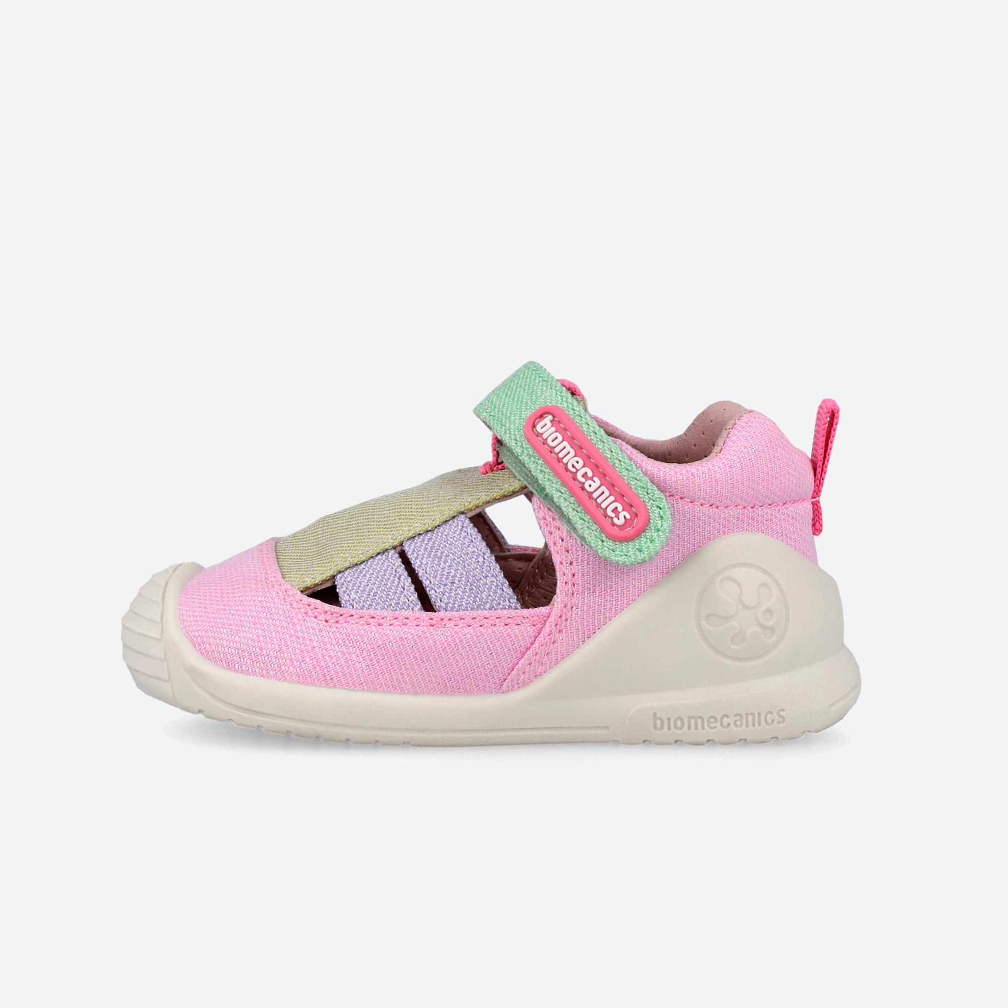 Sandálias para Bebé Fechadas com Velcro Biomecanics Rosa-claro-5