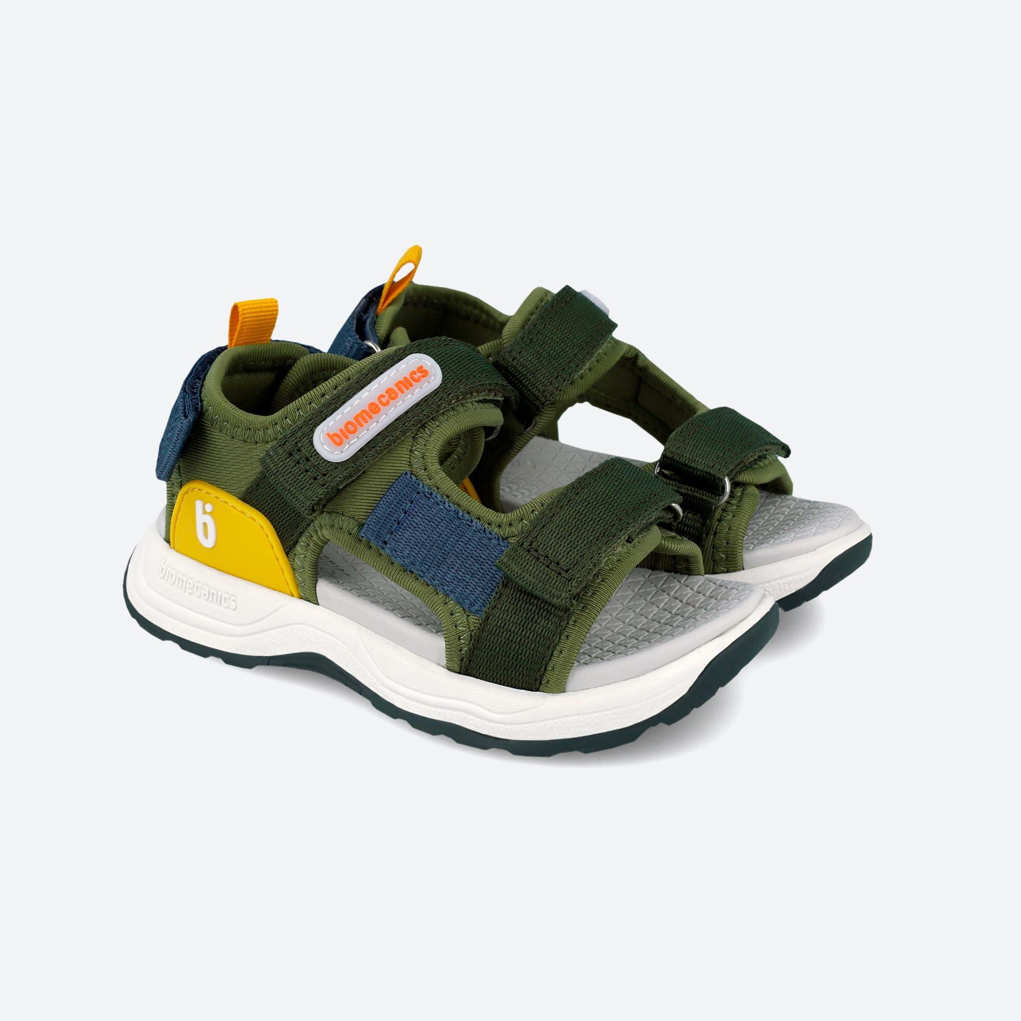 Sandálias Abertas Infantil com Velcro Verde-2