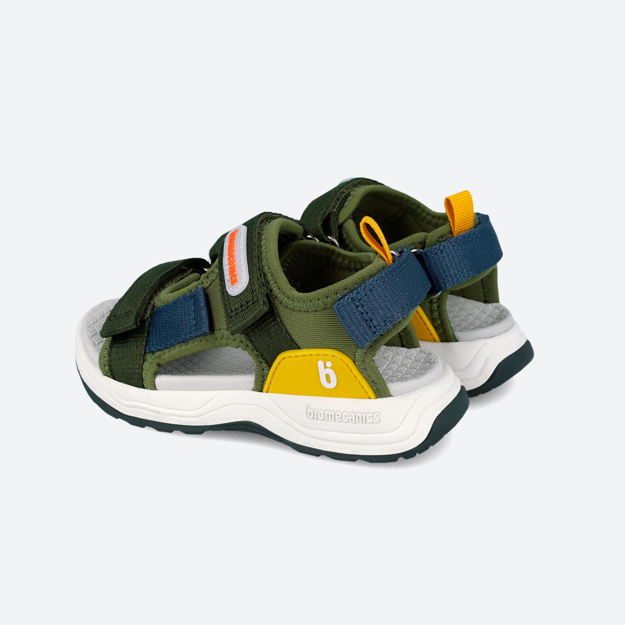 Sandálias Abertas Infantil com Velcro Verde-3