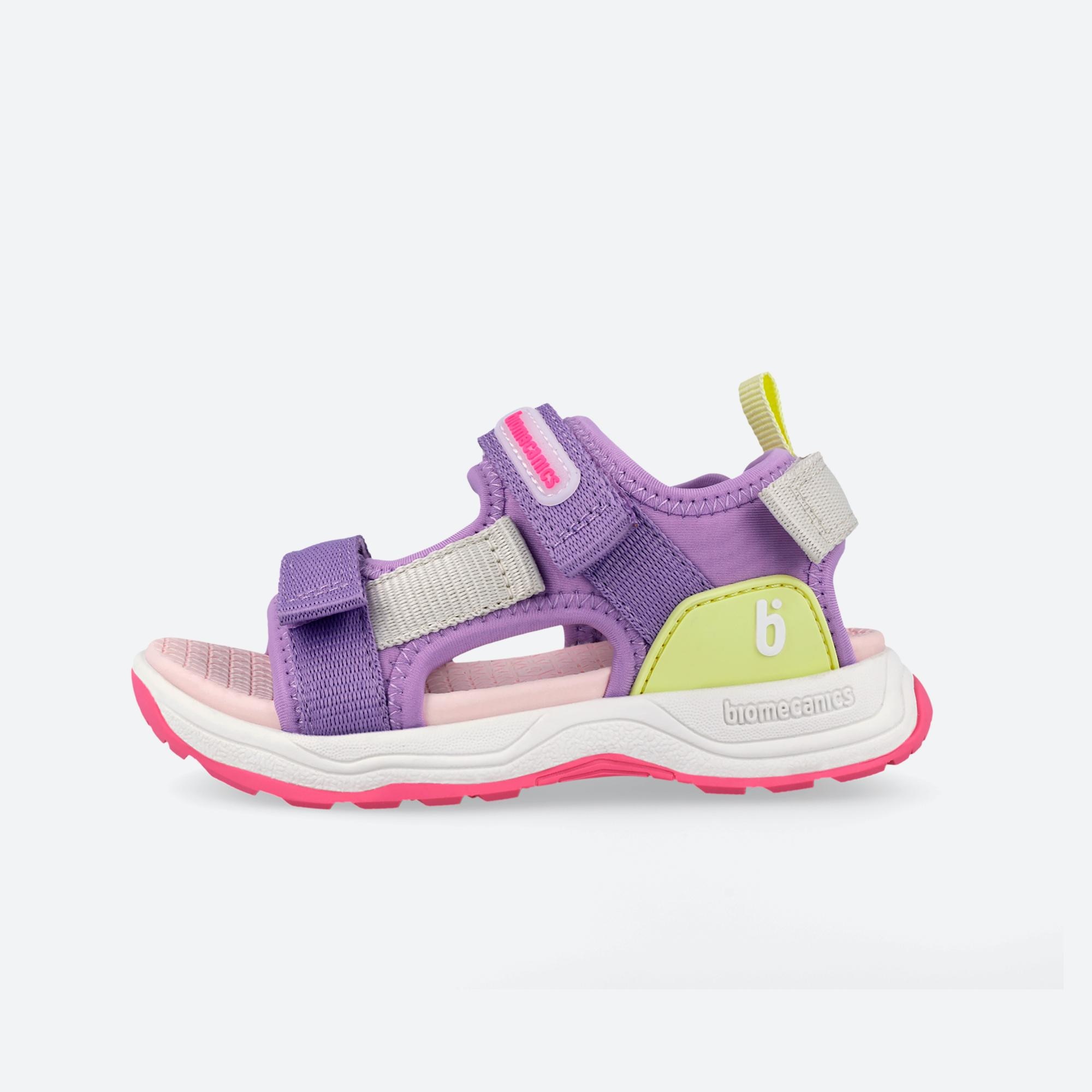 Sandálias Abertas Infantil com Velcro Lilás / Pistacho-5