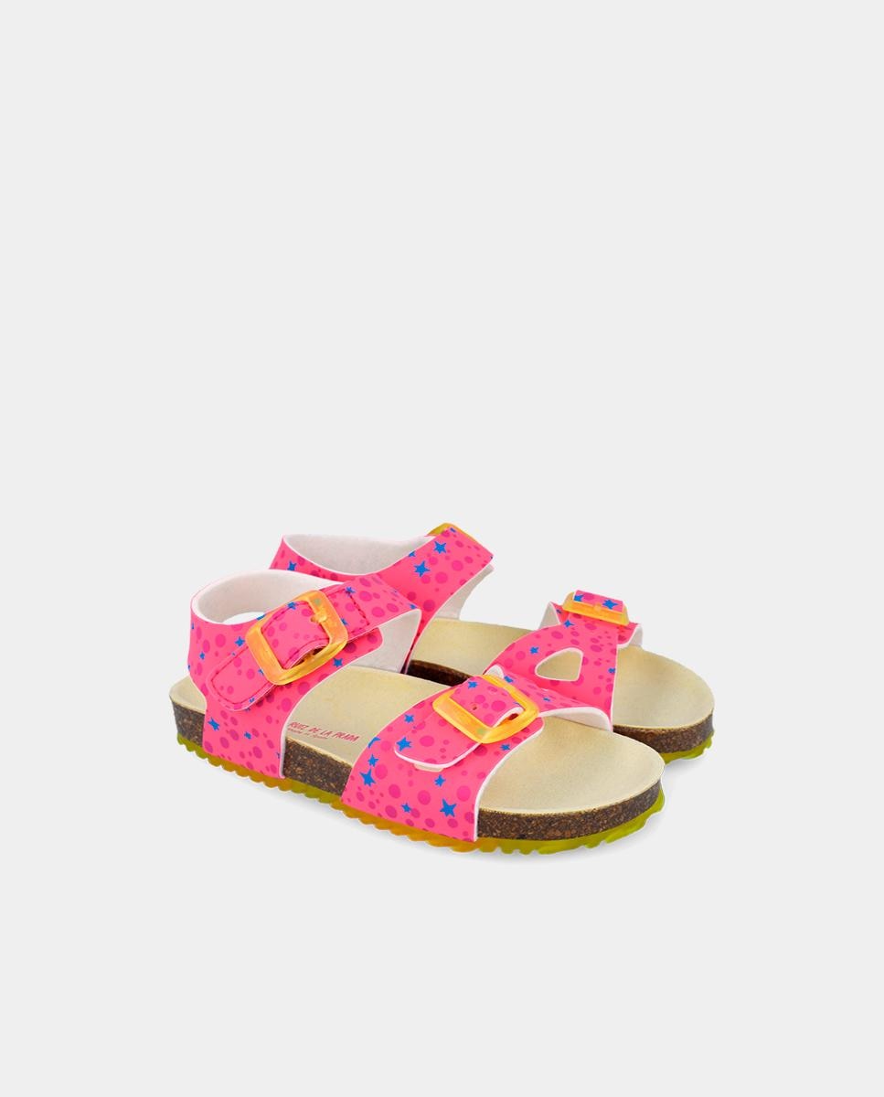 Sandália tipo bio infantis com fecho velcro Agatha Ruiz de la Prada Fúcsia-2