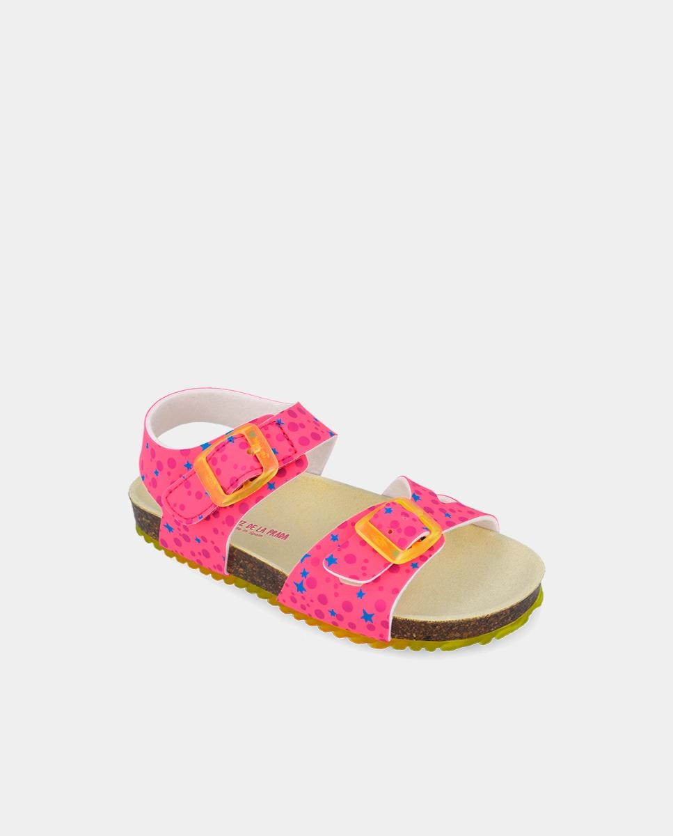 Sandália tipo bio infantis com fecho velcro Agatha Ruiz de la Prada Fúcsia-4