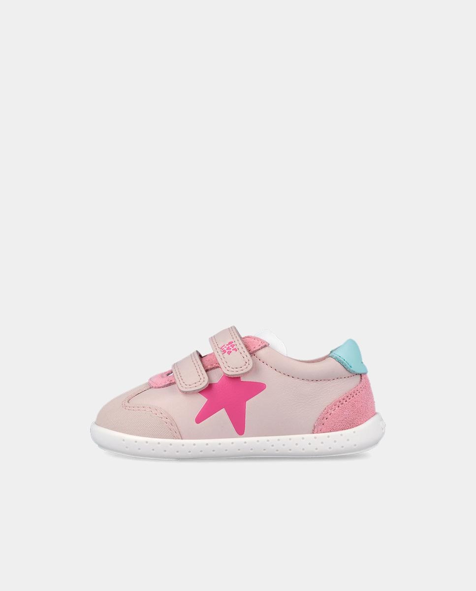Sapatilhas Desportivas de Bebés Respeituosas com o Crescimento Do Pé com Velcro Garvalín Rosa-claro-6