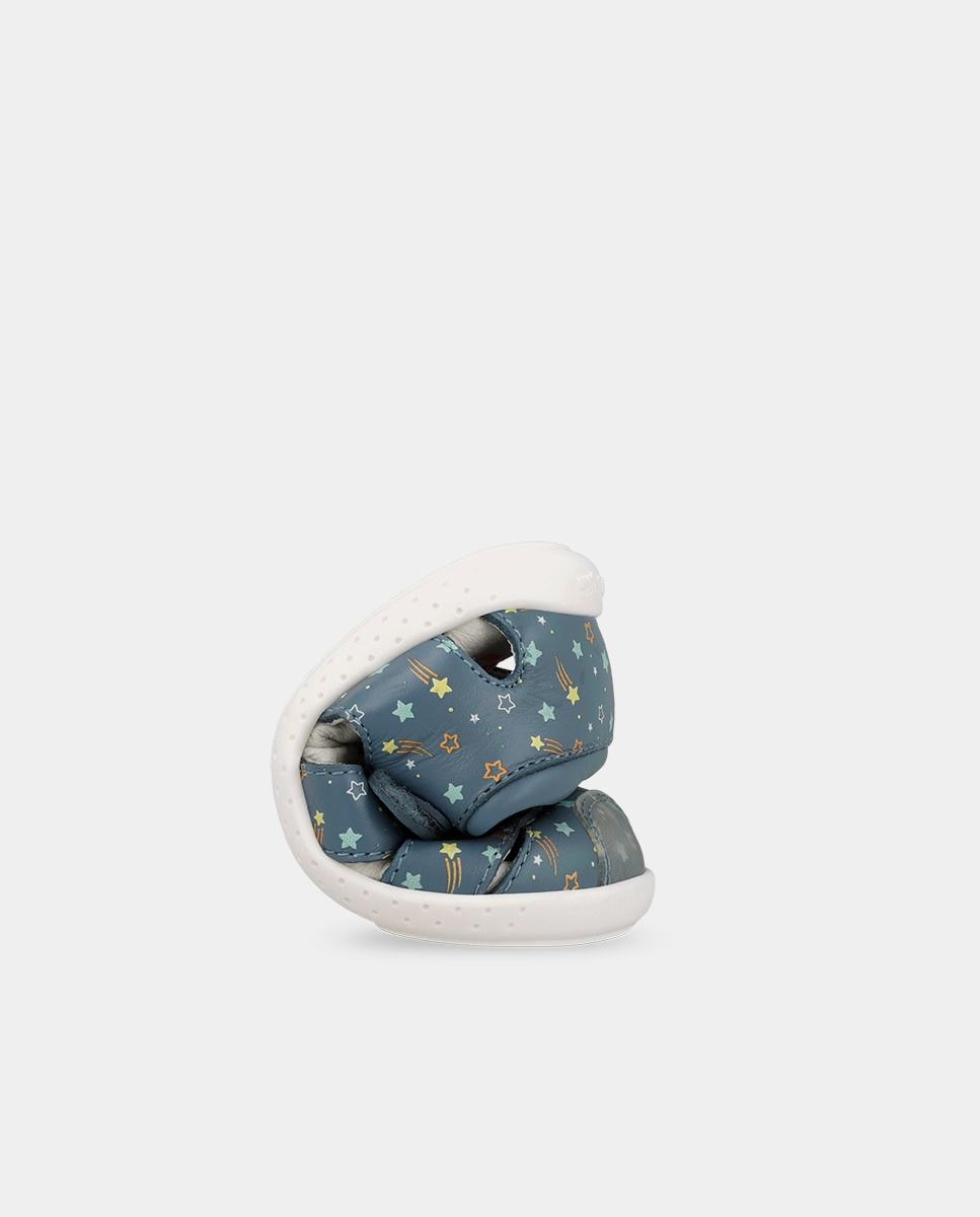 Sandálias para Bebés Respeitosas com o Crescimento Do Pé com Velcro Azul-3