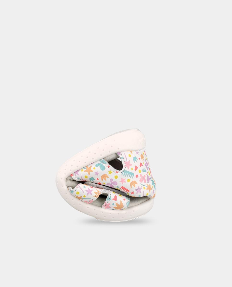 Sandálias para Bebés Respeitosas com o Crescimento Do Pé com Velcro Branco-3